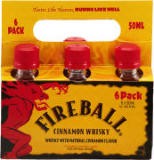 Fireball Cinnamon Whisky Liqueur 6 Pack