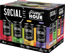 Social Lite Happy Hour Cocktail Seltzer Mixed Pack
