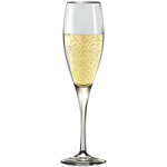 a glass of sparkling wine
